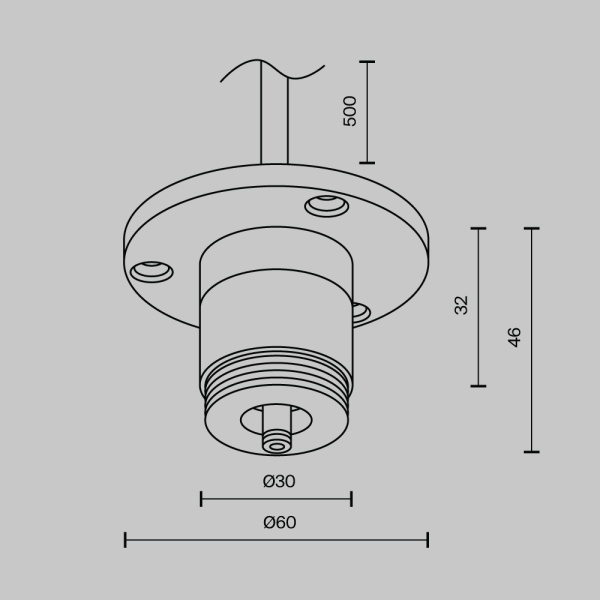 Аксессуар Maytoni Technical CA022BO-P-B
