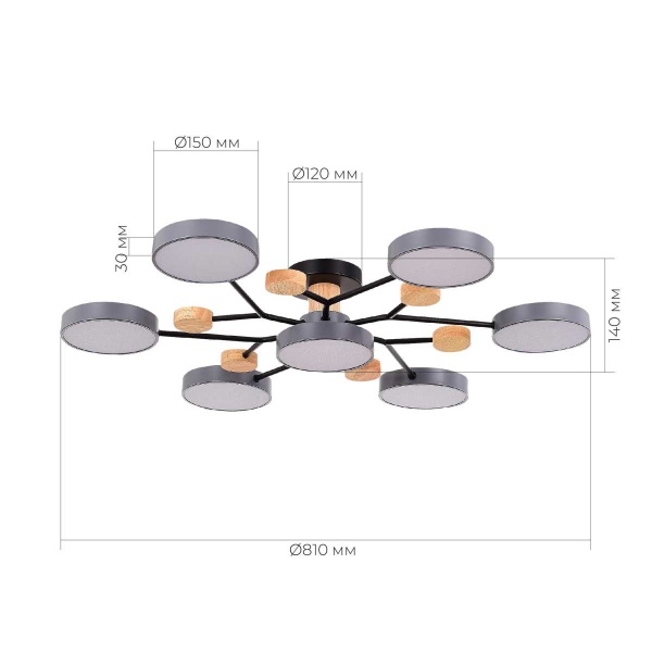 Потолочная светодиодная люстра Evoluce FAEMA SLE6006-702-07