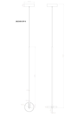 Подвесной светодиодный светильник Divinare Malcone 2623/06 SP-9