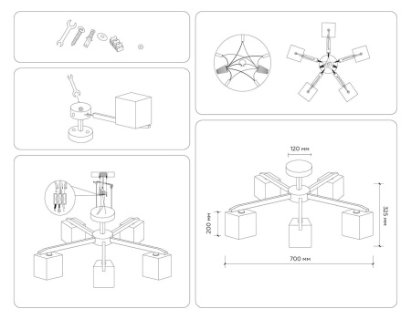 Потолочная люстра Ambrella light Traditional Loft TR83118