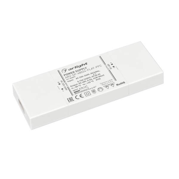 Блок питания ARV-SP-48024-FLAT-PFC (48V, 0.5A, 24W) Arlight 052079