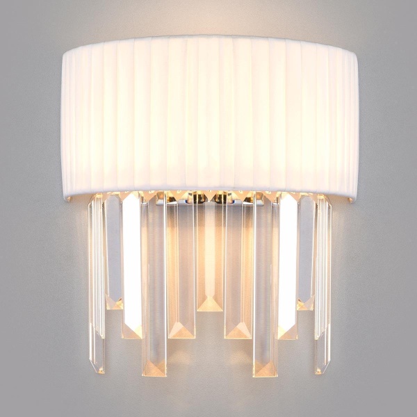 Настенный светильник Eurosvet Amantea 10122/2 хром/прозрачный хрусталь Strotskis