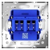 Розетка акустическая встраиваемая Voltum S70 4-местная, (кашемир) VLS060303