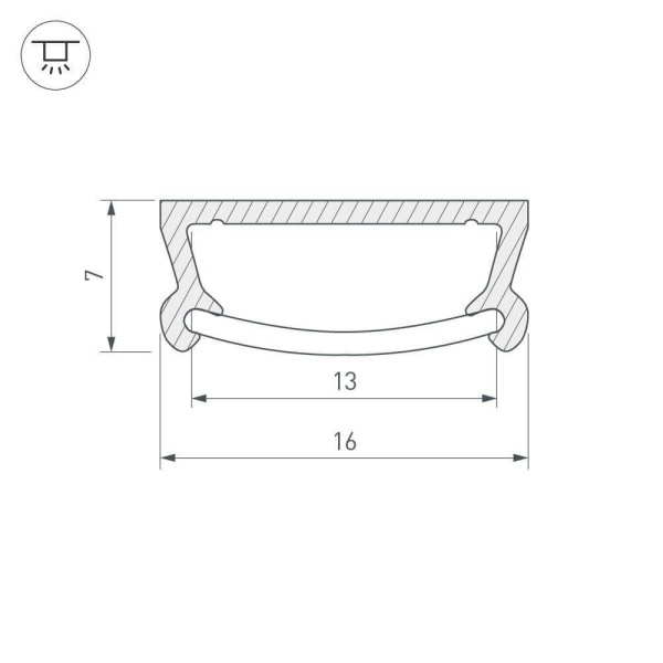 Профиль Arlight TM-2000 (CT) ANOD 017796