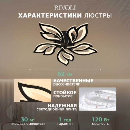 Потолочная светодиодная люстра Rivoli Selina 6148-105 Б0066454