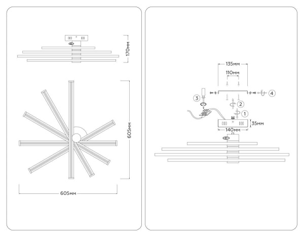 Люстра Ambrella Light COMFORT FL6221