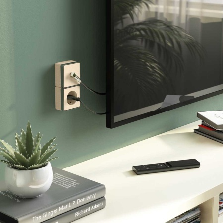 W5083010/ ТВ-розетка оконечная Gallant (шампань рифленый)