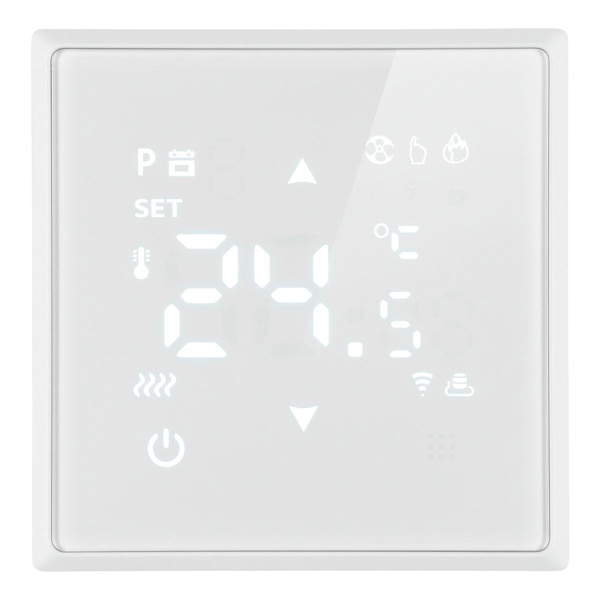 Терморегулятор Wi-Fi (механизм), Stekker, 250В, 3500Вт Эмили, RSW00-5119-01, белый фарфор, soft touch 50376