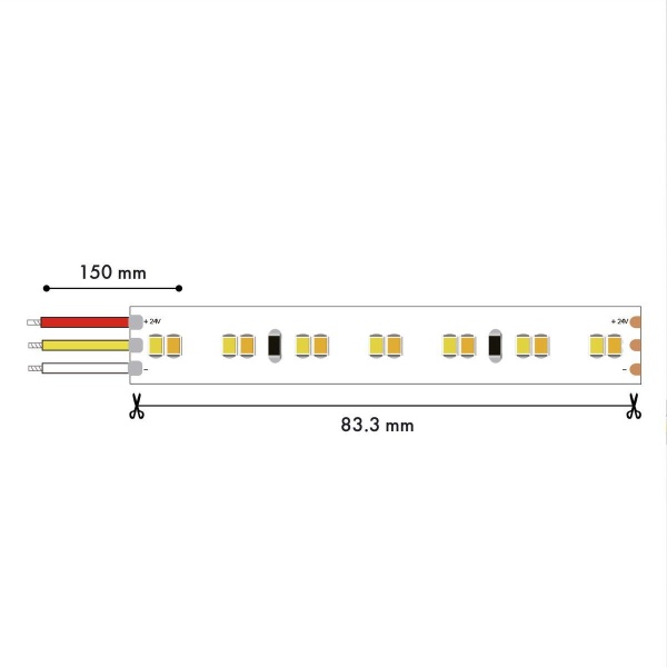 Светодиодная лента Favourite 19,8W/m 168LED/m 2835SMD от теплого до холодного 5M 2001-62020