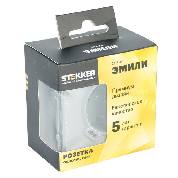 Розетка 1-местная з/ш с/з 16А + USB + Type C (механизм), Stekker, 250В, 20W Эмили, платиново-серый, soft-touch, RST16-5119-10 50219