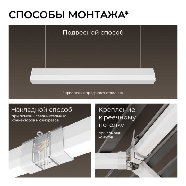 Накладной линейный светодиодный светильник Apeyron 30-59