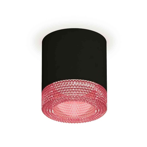 Комплект накладного светильника Ambrella light Techno Spot XS7402012 SBK/PI черный песок/розовый (C7402, N7193)