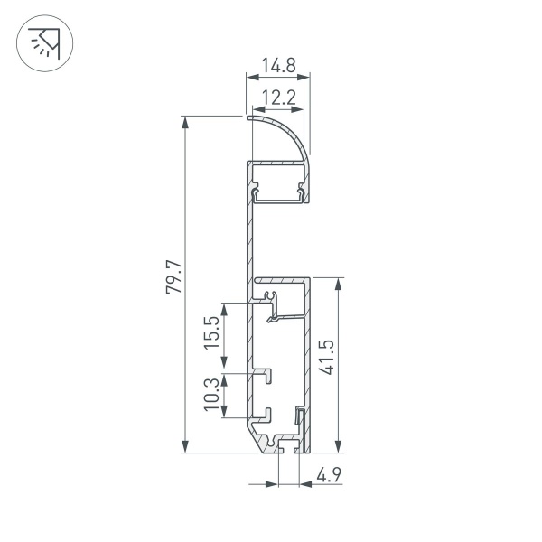 Профиль Arlight Plintus-H80-2000 White 045452