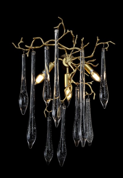 Настенный светильник Crystal Lux Reina AP3 Gold Pearl