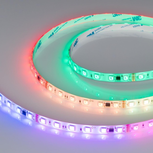 Светодиодная лента герметичная Arlight 14W/m 60LED/m 5060SMD разноцветный 5М DMX-SE-B60-10mm 24V 039607