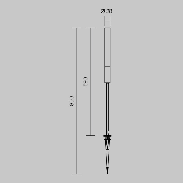 Ландшафтный светодиодный светильник Maytoni Outdoor Flare O487FL-L3GF3K