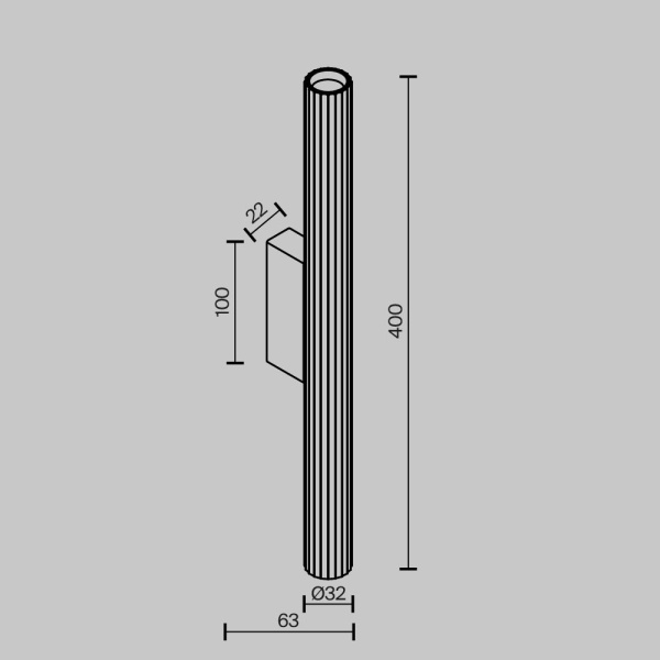 Бра Maytoni Technical Calipso C082WL-12W2.7K-W