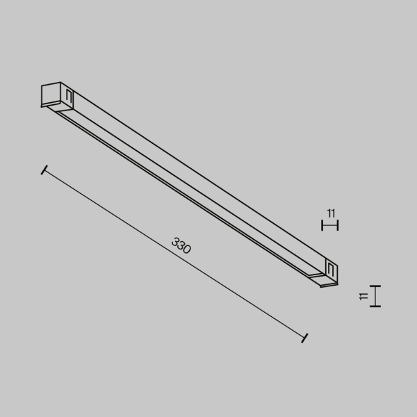 Трековый светильник Maytoni Technical EXILITY X Basis TR240-2-6W3K-B