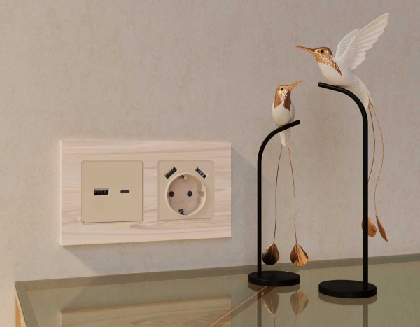 Лицевая панель розетки AMBRELLA VOLT AP3290