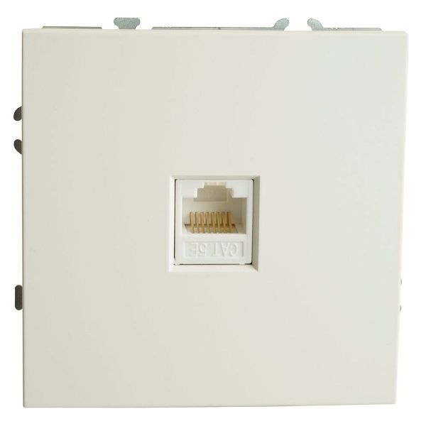 Розетка компьютерная RJ-45 Stekker Эмили белый фарфор RST00-5117-01 49873