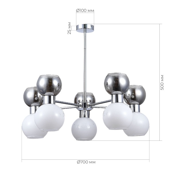 Потолочная люстра Evoluce Thonet SLE1138-102-10