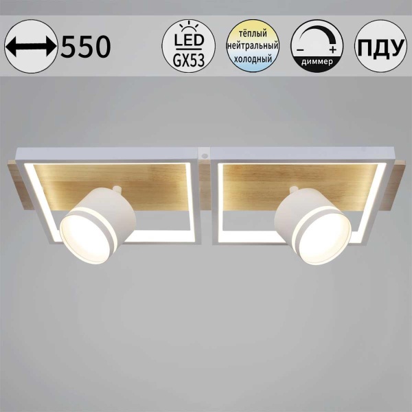 Потолочный светильник Reluce 19560-0.3-2+2 WH+WOOD