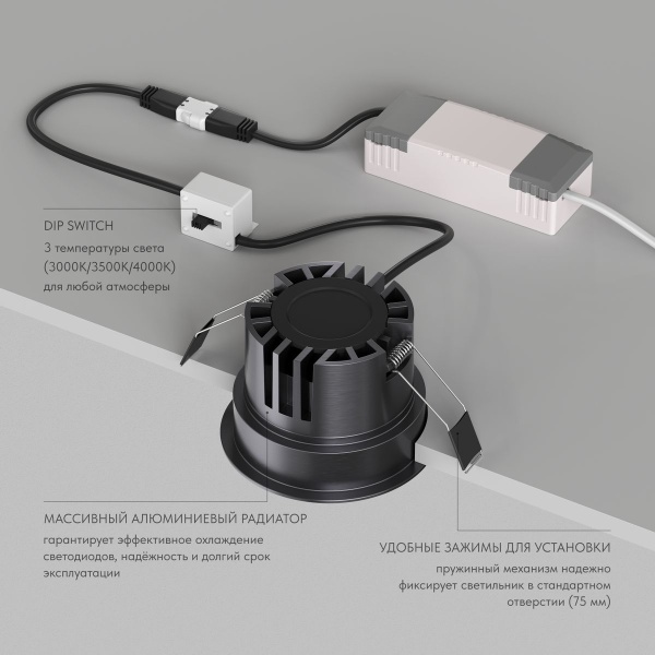 Точечный светодиодный светильник Denkirs Shine Glow DK2430-DN