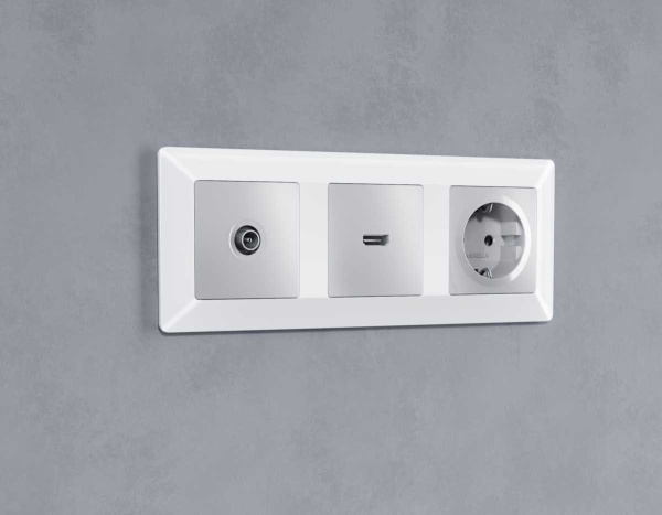 Лицевая панель розетки AMBRELLA VOLT AP4060