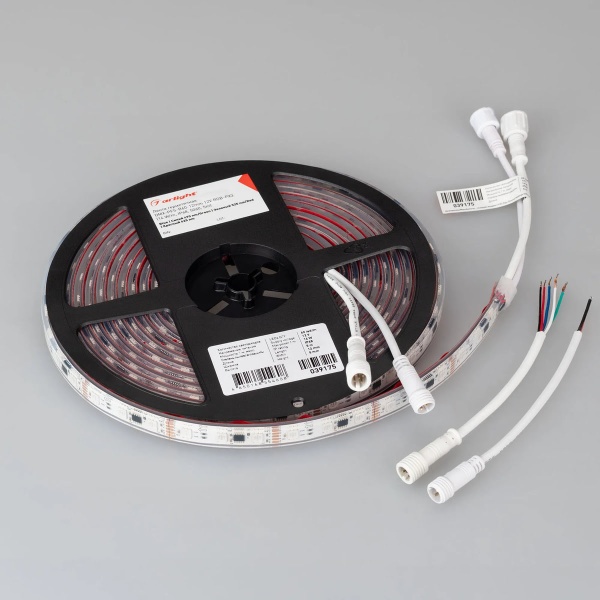 Светодиодная лента герметичная Arlight 14W/m 60LED/m 5060SMD разноцветный 5М DMX-PFS-B60-12mm 12V 039175