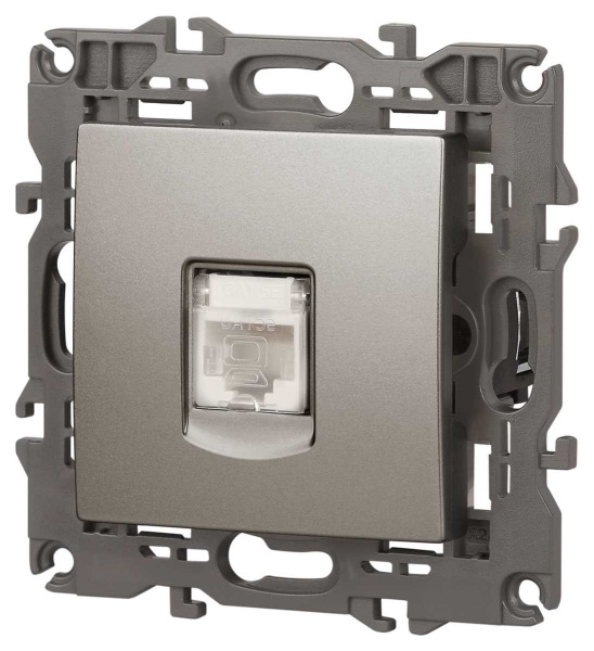 Розетка ЭРА Elegance 14-3107-16 RJ45, титан Б0065764