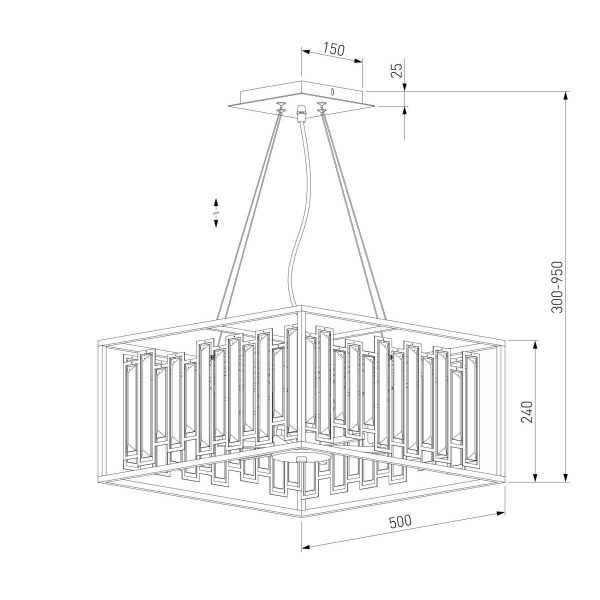 Подвесная люстра Bogates Cella 312/6 Strotskis
