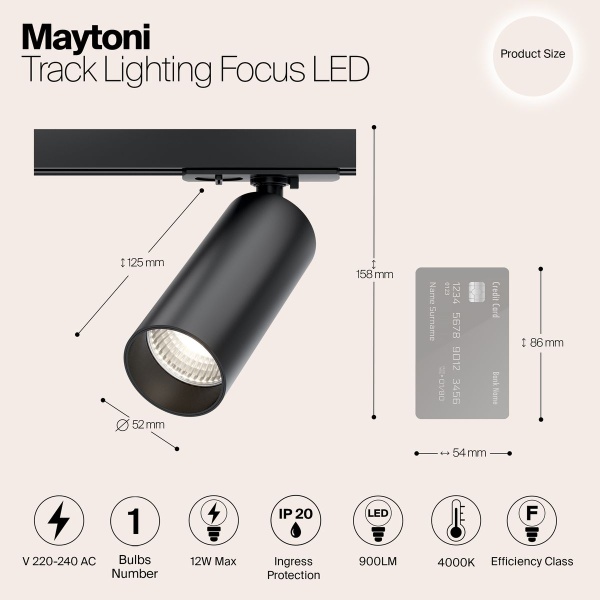 Трековый светодиодный светильник Maytoni Technical Unity Focus Led TR021-1-12B4K
