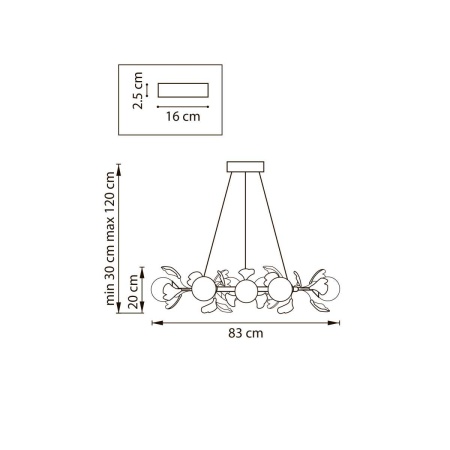Люстра подвесная Ceramo BW Lightstar 799127