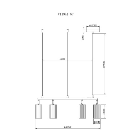 Подвесная люстра Moderli Cora V11941-6P
