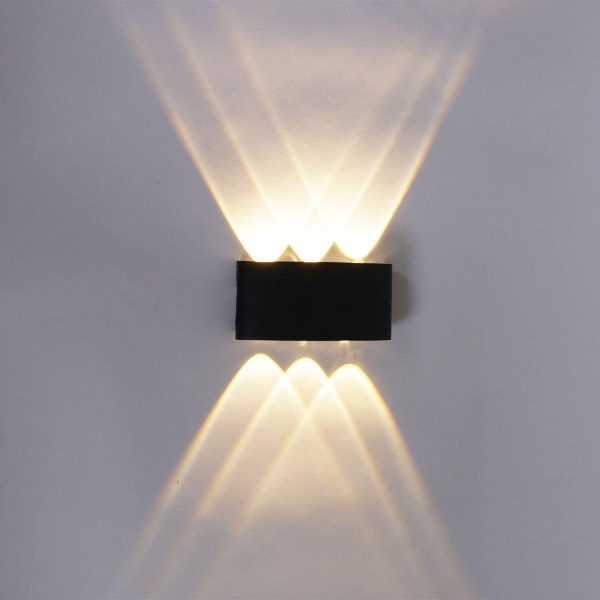 Уличный настенный светодиодный светильник Reluce 86833-9.2-006KT LED6*1W BK
