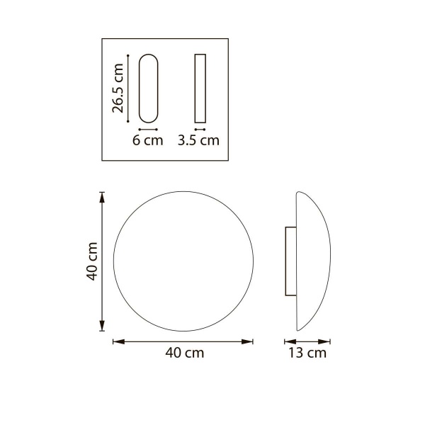 Светильник настенно-потолочный 8W 640Lm 3000K, белый Genova Lightstar 610646