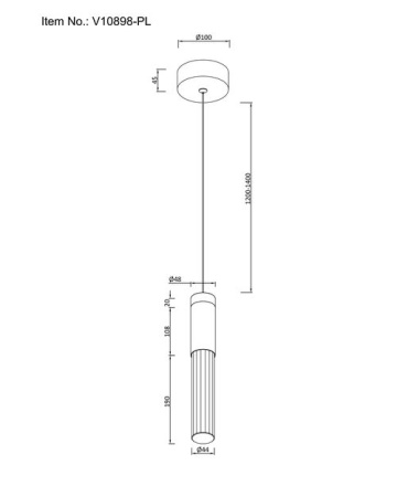 Подвесной светодиодный светильник Moderli Ran V10898-PL