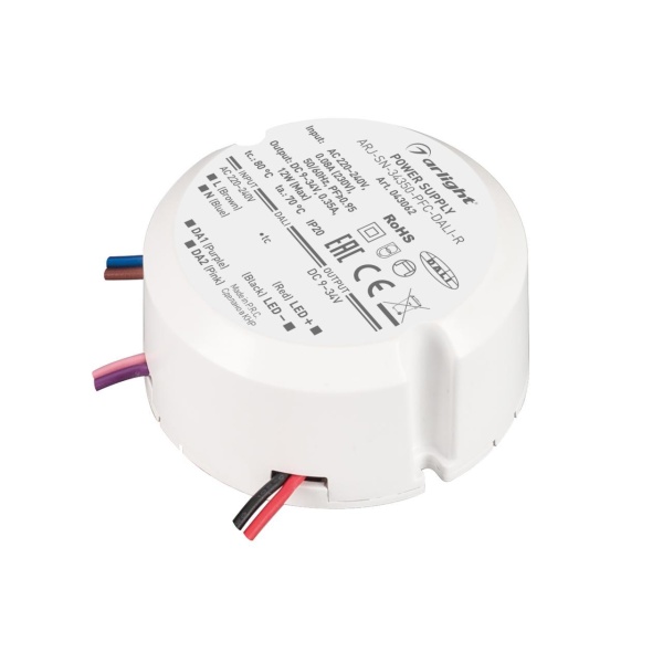 Блок питания ARJ-SN-34350-PFC-DALI-R (12W, 9-34V, 0.35A) Arlight 043062