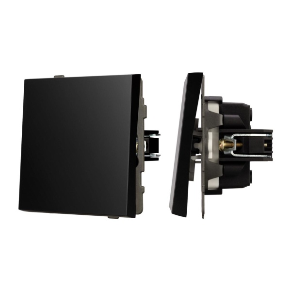 Механизм выключателя одноклавишный проходной SWT-TENDO-MKP1-PL-BK (230V, 10A) Arlight 054041