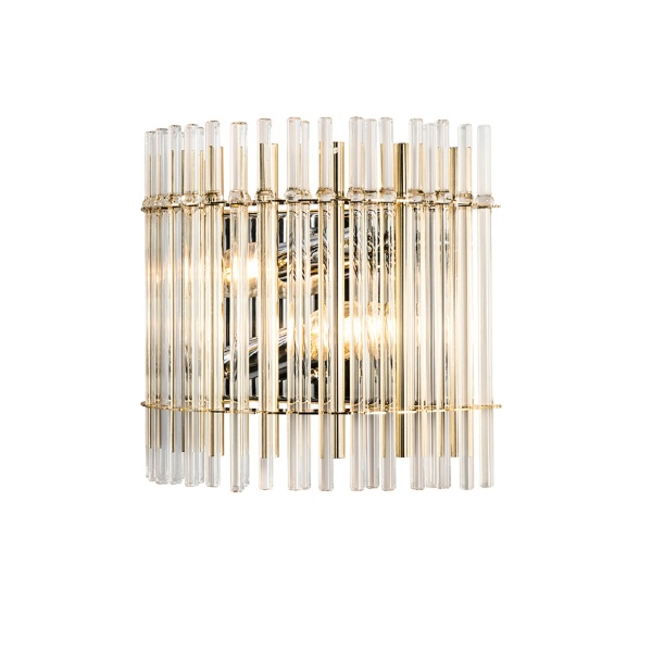 Настенный светильник Crystal Lux Aurelio AP2 Gold+Chrome/Transparent