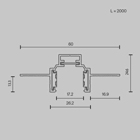 Шинопровод встраиваемый Maytoni Exility TRXM034-422W