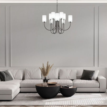 Подвесная люстра Eurosvet Abbey 60164/10 черный Smart