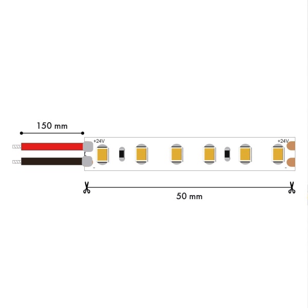 Лента светодиодная SMD2835 9.6W/m 3000K IP65 Favourite 2001-31065