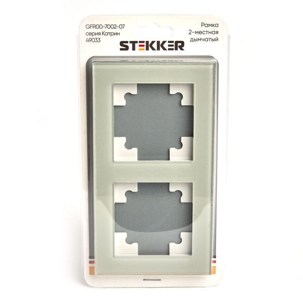Рамка 2-постовая Stekker Катрин дымчатый GFR00-7002-07 49033