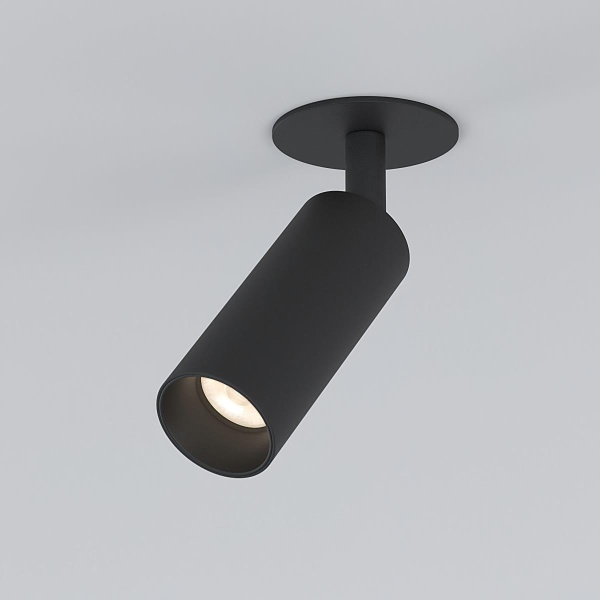 Встраиваемый светодиодный спот Elektrostandard Diffe 25039/Led черный a058218