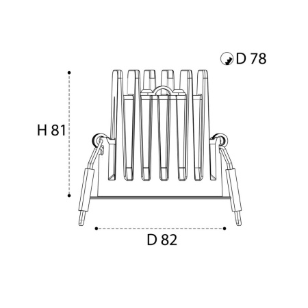 Встраиваемый светильник Italline IT08-8041 black 3000K