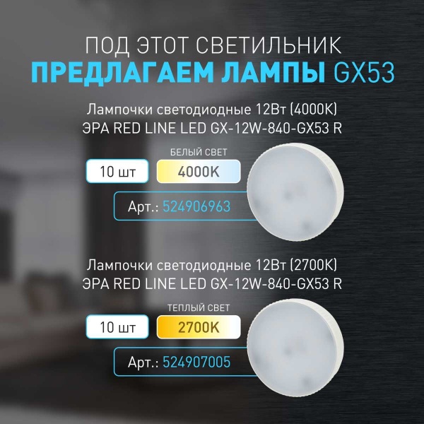 Настенно-потолочный светильник ЭРА OL37 WH Б0056385