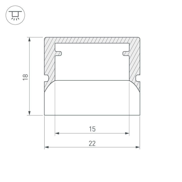 Профиль Arlight WPH-FLOOR22-2000 023290