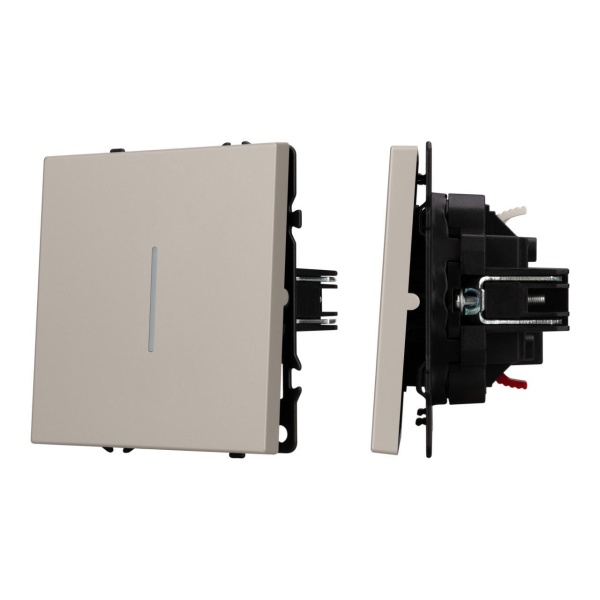 Механизм выключателя одноклавишный проходной LED SWT-NOBE-MKP1-SFPL-L-CA (230V, 10A) Arlight 059430