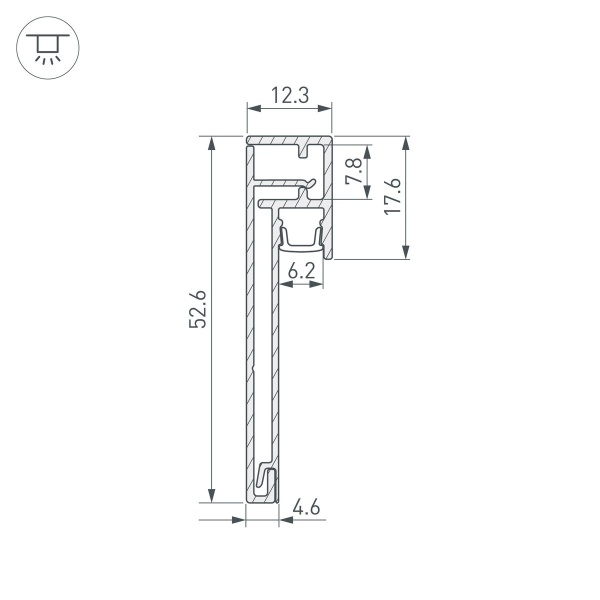 Профиль Arlight Plintus-H54B-2000 Anod 046387